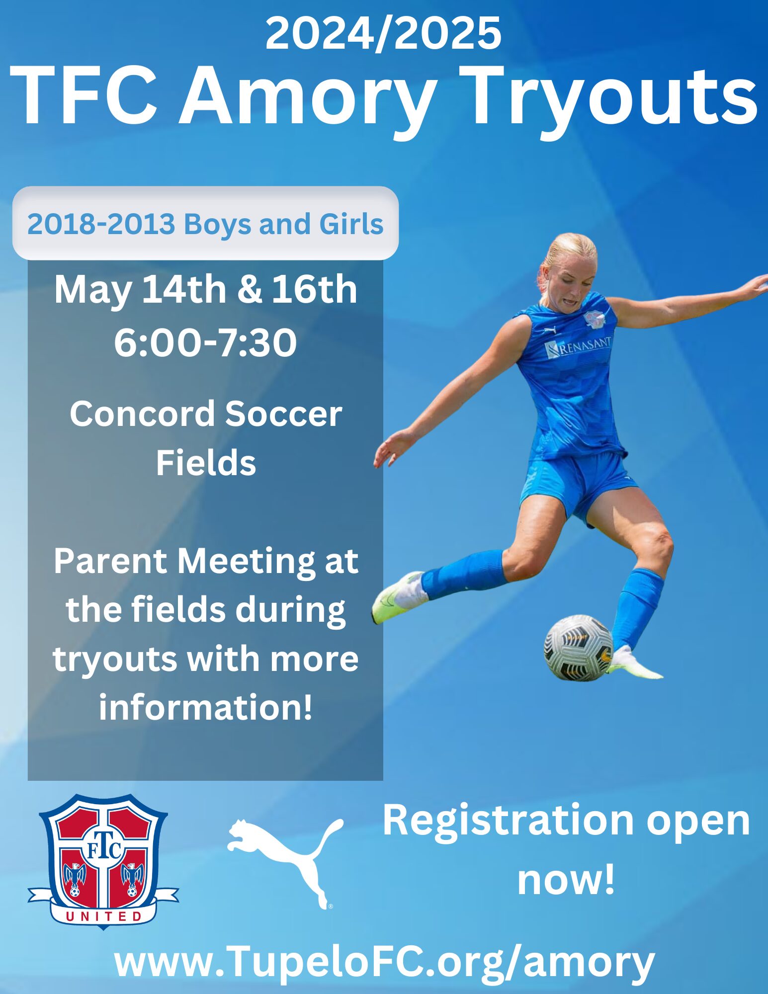 Tupelo FC Tryouts